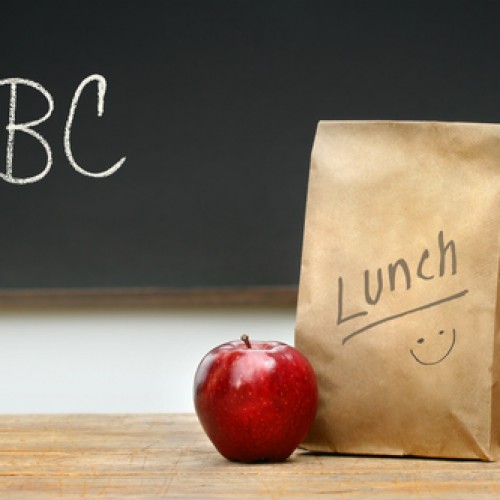 children packed lunch custom labels