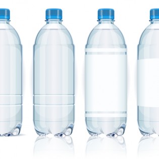 water bottle labels to advertise real estate business